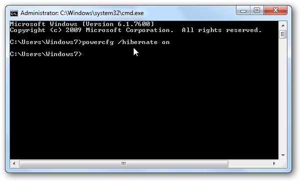 Dezactivarea Hibernării Windows 7 sau Cum se deconectează un computer