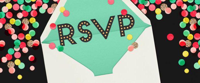 Invitație marcată RSVP: decriptare și valoare